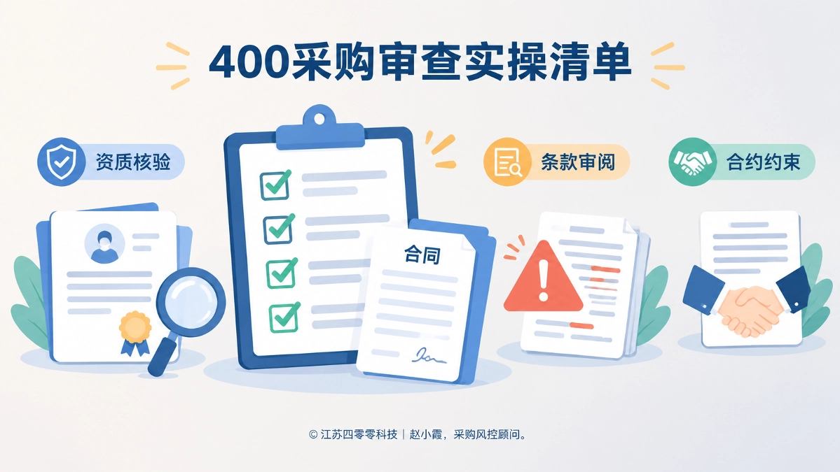 400业务采购审查实操清单，采购经办人签约前核查要点